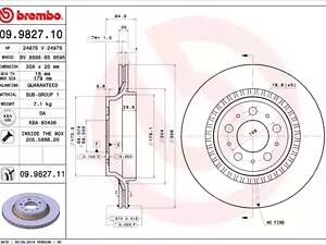 Гальмівний диск BREMBO 9982711