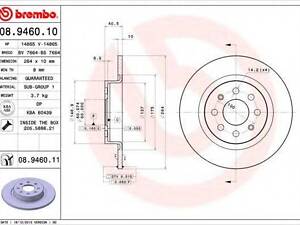 Гальмівний диск BREMBO 08946011 на ABARTH PUNTO EVO (199)