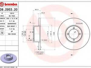 Гальмівний диск BREMBO 08295320 на OPEL KADETT C City