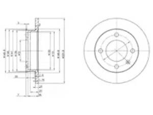 Гальмівний диск DELPHI BG2118 передній