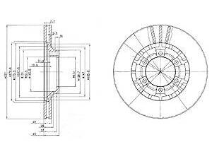 Тормозной диск DELPHI BG2561