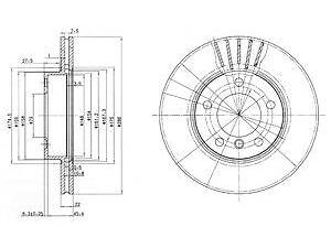 Тормозной диск DELPHI BG2623C