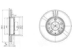 Тормозной диск DELPHI BG3874