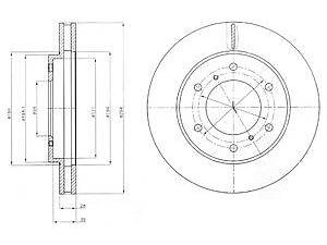 Тормозной диск Delphi BG4257