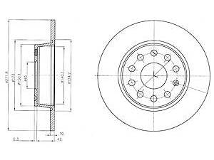 Тормозной диск Delphi BG4324C