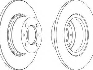 Гальмівний диск FERODO DDF035 на LADA ZHIGULI