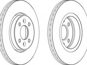 Гальмівний диск FERODO DDF1124 на RENAULT MEGANE II Sport Tourer (KM0/1_)