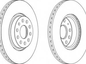 Гальмівний диск FERODO DDF1305 на VW PASSAT (362)