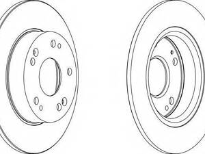 Гальмівний диск FERODO DDF1558 на HONDA CIVIC VIII Hatchback (FN, FK)