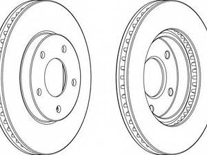 Гальмівний диск FERODO DDF1599C на MITSUBISHI LANCER EX седан (CY/Z_A)