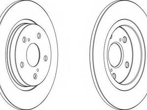 Гальмівний диск FERODO DDF1755 на TOYOTA AVENSIS седан (ZRT27, ADT27)