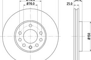 Тормозной диск HELLA 8DD355106071