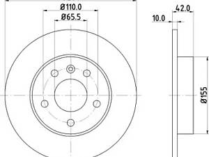 Тормозной диск HELLA 8DD355106111