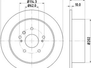 Тормозной диск HELLA 8DD355114991