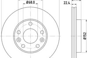 Тормозной диск HELLA 8DD355122431