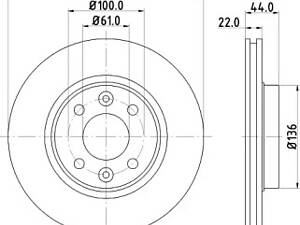 Тормозной диск HELLA 8DD355129621