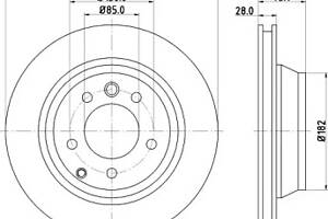 Тормозной диск HELLA 8DD355129761