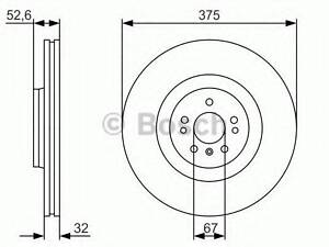 Гальмівний диск MERCEDES MLGLR F 06&gt &gt BOSCH 0986479R31 на MERCEDES-BENZ GL-CLASS (X164)