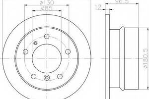 Тормозной диск Mercedes Sprinter 212 Mercedes Sprinter 208 D VW LT Unspec. FEBI BILSTEIN 9102