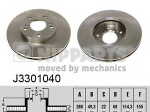 Гальмівний диск NIPPARTS J3301040 на NISSAN MAXIMA II седан (J30)