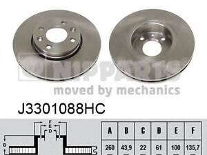 Гальмівний диск NIPPARTS J3301088HC на RENAULT MODUS / GRAND MODUS (F/JP0_)