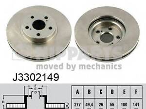 Гальмівний диск NIPPARTS J3302149 на TOYOTA AVENSIS Combi (T25)