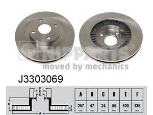 Гальмівний диск NIPPARTS J3303069 на MAZDA FAMILIA V (BA)