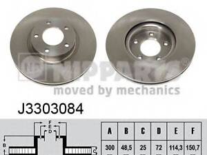 Гальмівний диск NIPPARTS J3303084 на MAZDA PREMACY (CW)