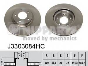 Тормозной диск NIPPARTS J3303084HC на MAZDA PREMACY (CW)