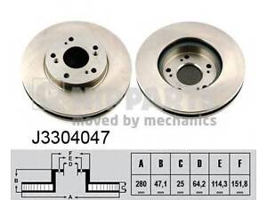 Гальмівний диск NIPPARTS J3304047 на HONDA CIVIC IX (FK)