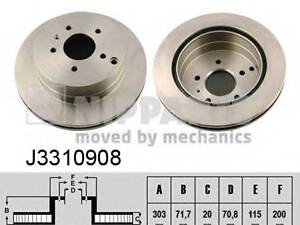 Гальмівний диск NIPPARTS J3310908 на OPEL ANTARA