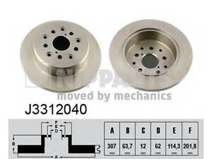 Гальмівний диск NIPPARTS J3312040 на LEXUS GS седан (JZS147)