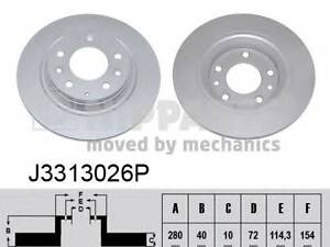 Гальмівний диск NIPPARTS J3313026P на MAZDA 6 Sport (GH)