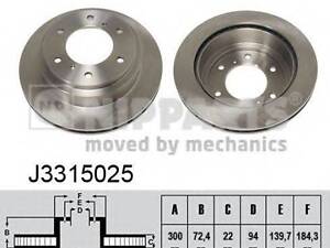 Гальмівний диск NIPPARTS J3315025 на MITSUBISHI SHOGUN III Вездеход открытый (V6_W, V7_W)