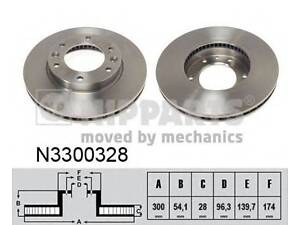 Гальмівний диск NIPPARTS N3300328 на KIA SEDONA Mk II (VQ)