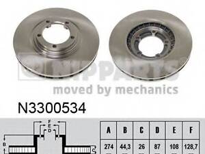 Тормозной диск NIPPARTS N3300534 на HYUNDAI SATELLITE