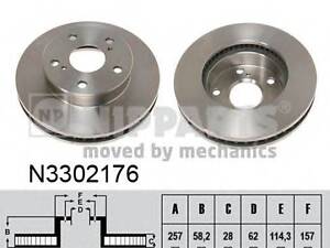 Гальмівний диск NIPPARTS N3302176 на TOYOTA HILUX (VIGO) III пикап (TGN1_, GGN2_, LAN_, GGN1_, KUN2_, KU