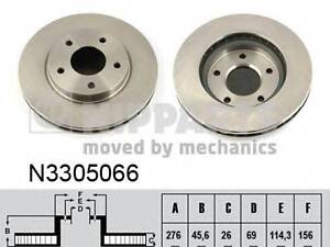 Тормозной диск NIPPARTS N3305066 на MITSUBISHI LANCER EX седан (CY/Z_A)