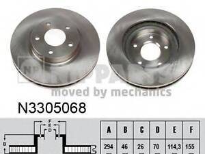 Гальмівний диск NIPPARTS N3305068 на MITSUBISHI OUTLANDER SPORT (GA_W_)