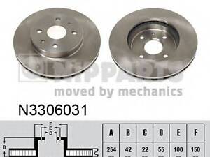 Тормозной диск NIPPARTS N3306031 на DAIHATSU BOON (M3_)