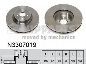 Тормозной диск NIPPARTS N3307019 на SUBARU LIBERTY IV (BL, BP)