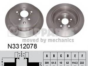 Гальмівний диск NIPPARTS N3312078 на LEXUS RX (GYL1_, GGL15, AGL10)