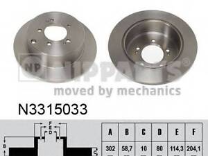 Тормозной диск NIPPARTS N3315033 на MITSUBISHI LANCER EX седан (CY/Z_A)