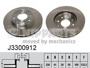 Гальмівний диск NIPPARTS J3300912 на CHEVROLET LOVA седан (T250, T255)