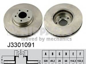 Гальмівний диск NIPPARTS J3301091 на NISSAN MURANO (Z51)