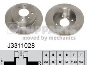 Гальмівний диск NIPPARTS J3311028 на NISSAN ALMERA Classic (B10)