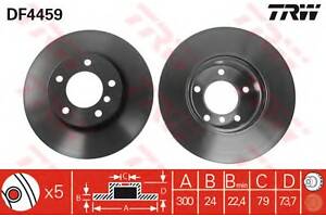 Гальмівний диск пер. BMW E90/E87/E81 04- 300мм