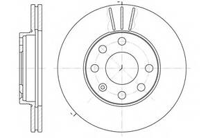 Гальмівний диск перед. Astra F/Corsa B/Combo 94- (236x20) (вент.)