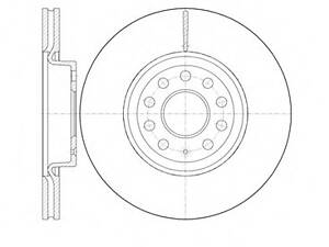 Гальмівний диск перед. Caddy III/IV/Golf/Jetta/Passat/Octavia 05- (312x25)