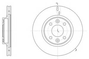 Гальмівний диск перед. Clio/Fortwo/Logan/Sandero/Symbol (12-21)
